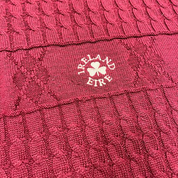 Blarney Woolen Mills Men's Sweater Sz XXL Red Ireland Eire Wool Blend Casual - Picture 2 of 8